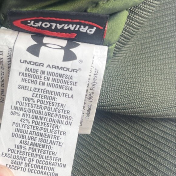 Under Armour Camo Insulated Vest Womens Medium Brown Hunting Outdoor - Picture 9 of 11